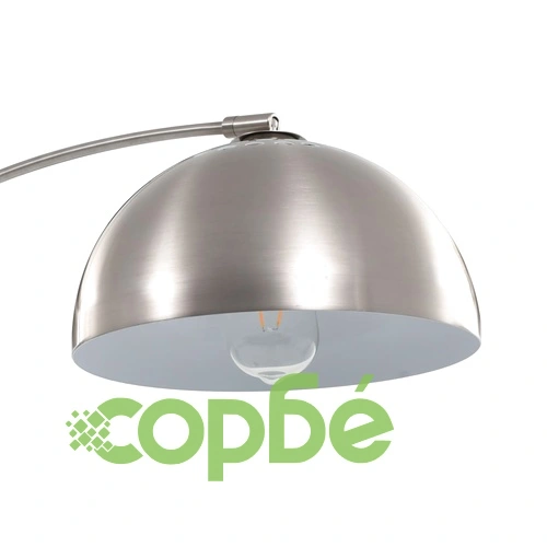 Наземна лампа с арковиден дизайн, 60 W, сребриста, E27, 170 см ➤ топ цена ➤ sorbe.bg