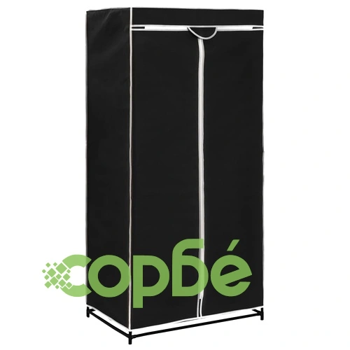 Гардероби, 2 бр, черни, 75x50x160 см ➤ топ цена ➤ sorbe.bg