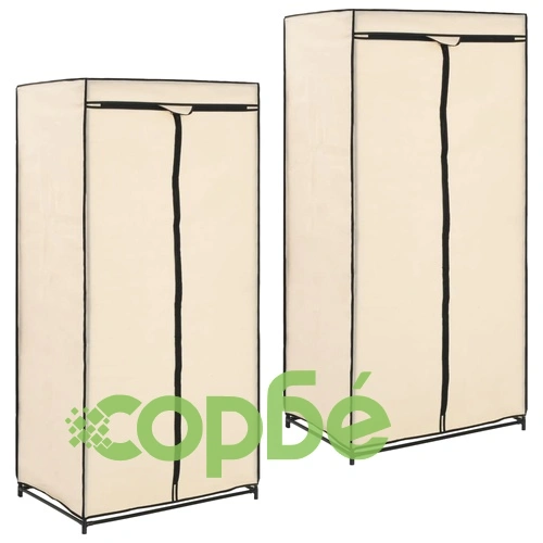 Гардероби, 2 бр, кремави, 75x50x160 см ➤ топ цена ➤ sorbe.bg