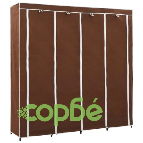 Гардероб с 4 отделения, кафяв, 175x45x170 см ➤ топ цена ➤ sorbe.bg