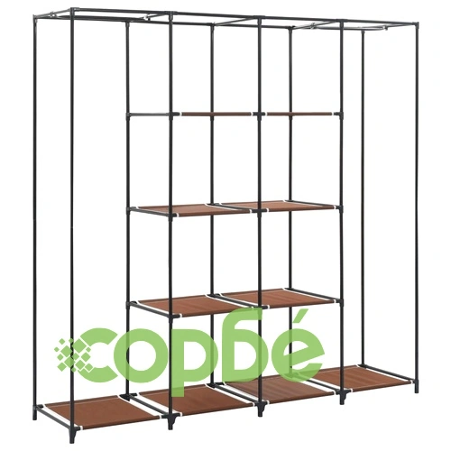 Гардероб с 4 отделения, кафяв, 175x45x170 см ➤ топ цена ➤ sorbe.bg