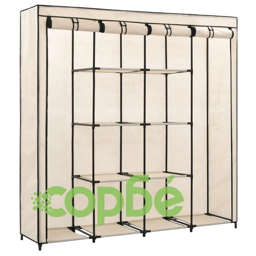 Гардероб с 4 отделения, кремав, 175x45x170 см ➤ топ цена ➤ sorbe.bg