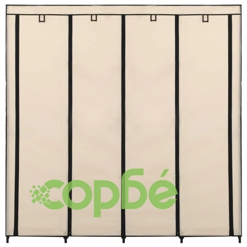 Гардероб с 4 отделения, кремав, 175x45x170 см ➤ топ цена ➤ sorbe.bg