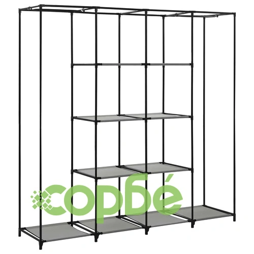 Гардероб с 4 отделения, сив, 175x45x170 см ➤ топ цена ➤ sorbe.bg