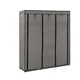 Гардероб с отделения и лостове, сив, 150x45x175 см, плат
