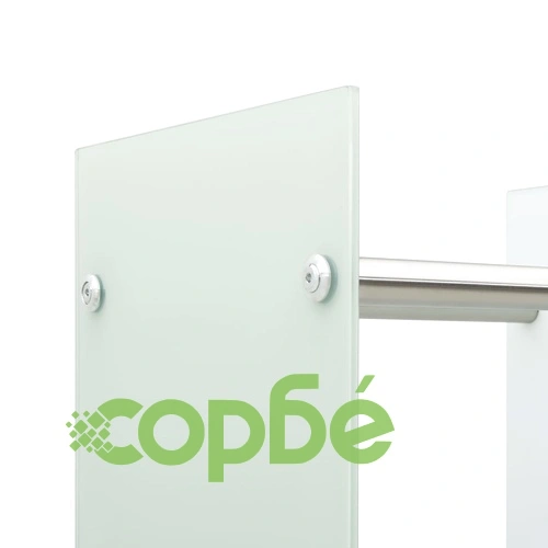 Стойка за дърва, бяла, 40x35x60 см, стъкло ➤ топ цена ➤ sorbe.bg