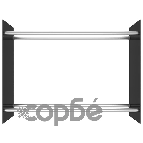 Стойка за дърва, черна, 80x35x60 см, стъкло ➤ топ цена ➤ sorbe.bg