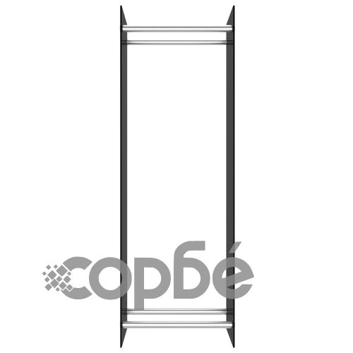 Стойка за дърва, черна, 40x35x120 см, стъкло ➤ топ цена ➤ sorbe.bg