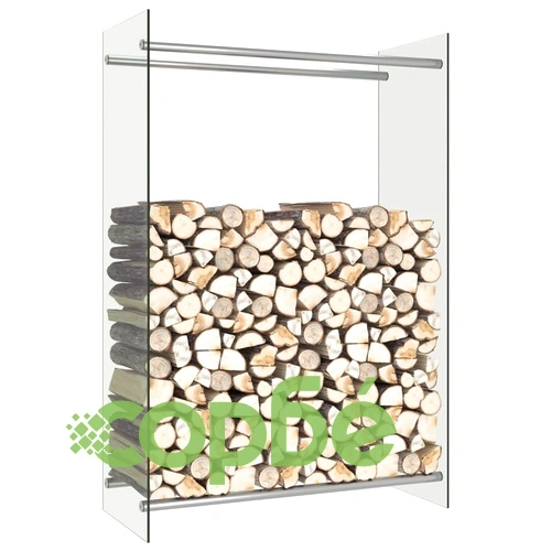 Стойка за дърва, прозрачна, 80x35x120 см, стъкло ➤ топ цена ➤ sorbe.bg