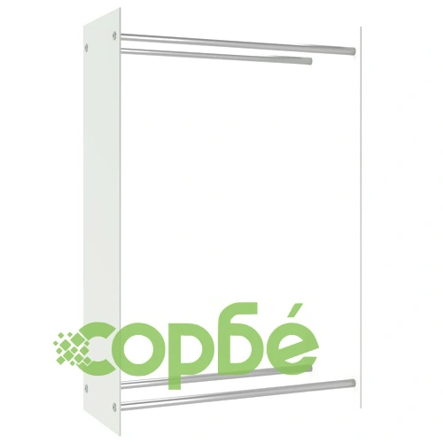 Стойка за дърва, бяла, 80x35x120 см, стъкло ➤ топ цена ➤ sorbe.bg