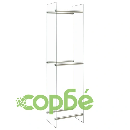 Стойка за дърва, прозрачна, 40x35x160 см, стъкло ➤ топ цена ➤ sorbe.bg