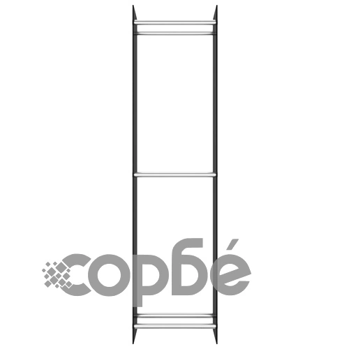 Стойка за дърва, черна, 40x35x160 см, стъкло ➤ топ цена ➤ sorbe.bg