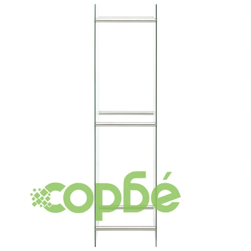 Стойка за дърва, бяла, 40x35x160 см, стъкло ➤ топ цена ➤ sorbe.bg