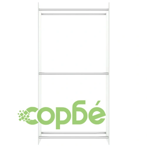 Стойка за дърва, бяла, 80x35x160 см, стъкло ➤ топ цена ➤ sorbe.bg