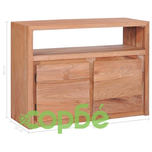 Бюфет, 80x30x60 см, тиково дърво масив ➤ топ цена ➤ sorbe.bg