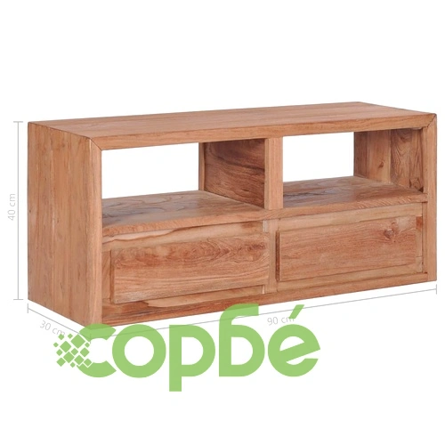 ТВ шкаф, 90x30x40 cм, тиково дърво масив на топ цена от sorbe.bg ТВ шкаф, 90x30x40 cм, тиково дърво масив ➤ топ цена ➤ sorbe.bg