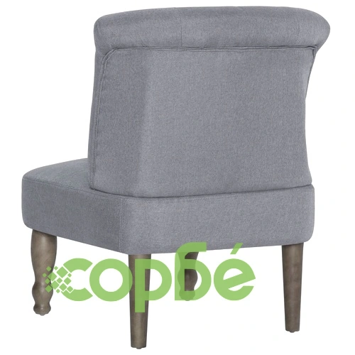 Френски стол, светлосив, текстил ➤ топ цена ➤ sorbe.bg