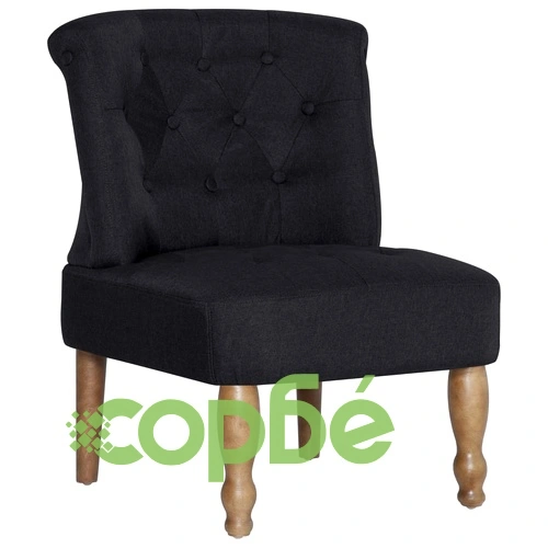 Френски стол, черен, текстил ➤ топ цена ➤ sorbe.bg