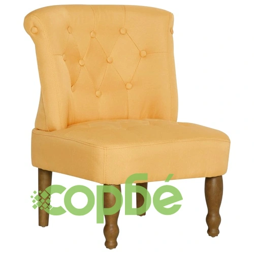 Френски стол, жълт, текстил ➤ топ цена ➤ sorbe.bg