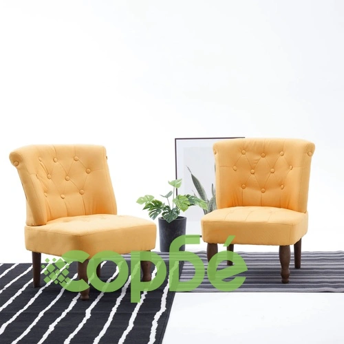 Френски стол, жълт, текстил ➤ топ цена ➤ sorbe.bg