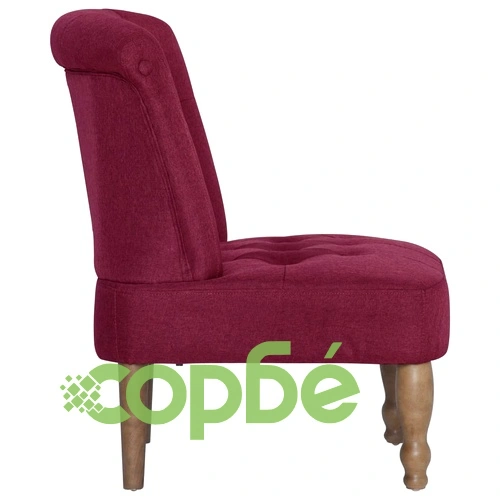 Френски стол, виненочервен, текстил ➤ топ цена ➤ sorbe.bg