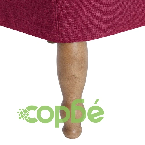 Френски стол, виненочервен, текстил ➤ топ цена ➤ sorbe.bg