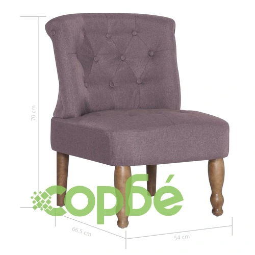 Френски стол, таупе, текстил ➤ топ цена ➤ sorbe.bg