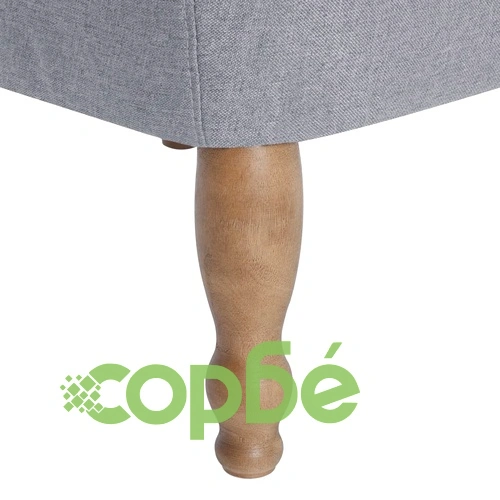 Френски столове, 2 бр, светлосиви, текстил ➤ топ цена ➤ sorbe.bg