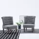 Френски столове, 2 бр, светлосиви, текстил