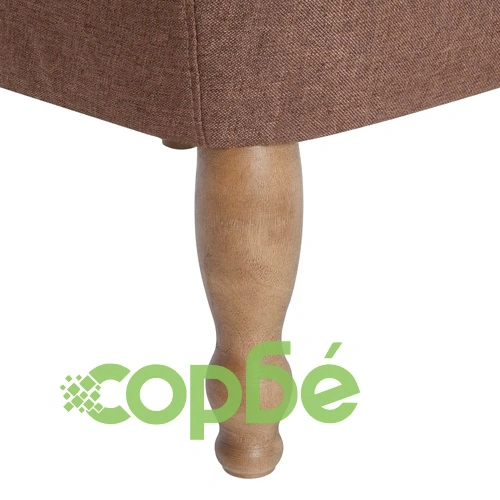 Френски столове, 2 бр, кафяви, текстил ➤ топ цена ➤ sorbe.bg