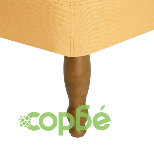 Френски столове, 2 бр, жълти, текстил ➤ топ цена ➤ sorbe.bg