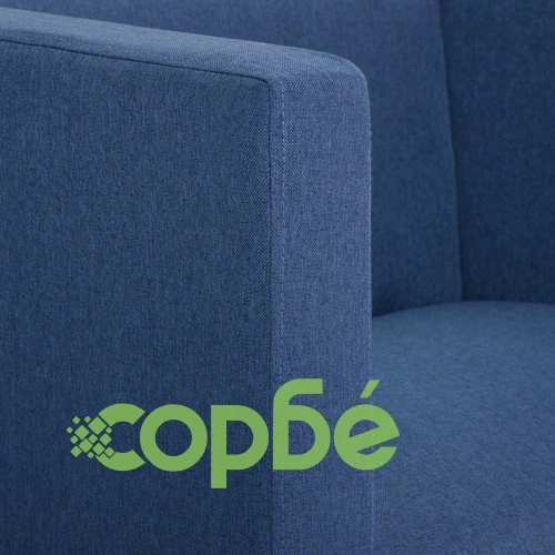 Фотьойл с кубична форма, син, текстил ➤ топ цена ➤ sorbe.bg