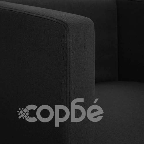 Фотьойл с кубична форма, черен, текстил ➤ топ цена ➤ sorbe.bg