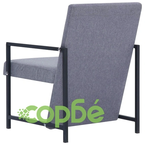 Фотьойл, светлосив, текстил ➤ топ цена ➤ sorbe.bg