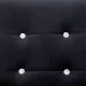 Двуместен диван с подлакътници, черен, хром и кадифе