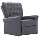 Реклайнер, сив, изкуствена кожа 