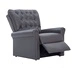 Реклайнер, сив, изкуствена кожа 