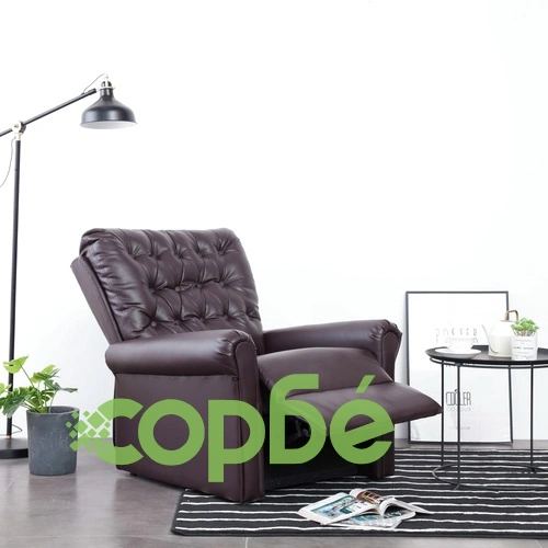 Реклайнер, кафяв, изкуствена кожа ➤ топ цена ➤ sorbe.bg