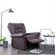 Реклайнер, кафяв, изкуствена кожа