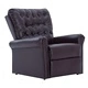 Реклайнер, кафяв, изкуствена кожа