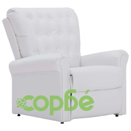 Реклайнер, бял, изкуствена кожа ➤ топ цена ➤ sorbe.bg