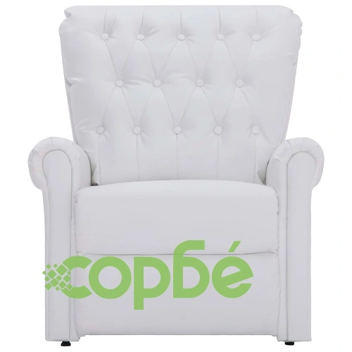 Реклайнер, бял, изкуствена кожа ➤ топ цена ➤ sorbe.bg