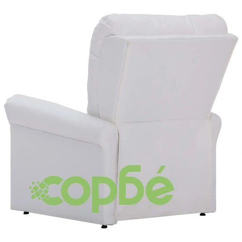 Реклайнер, бял, изкуствена кожа ➤ топ цена ➤ sorbe.bg