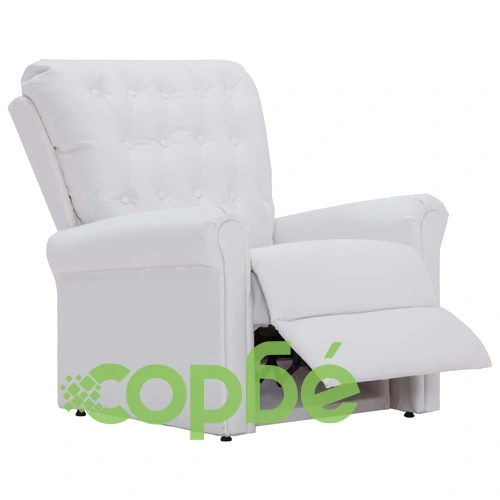 Реклайнер, бял, изкуствена кожа ➤ топ цена ➤ sorbe.bg