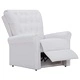 Реклайнер, бял, изкуствена кожа