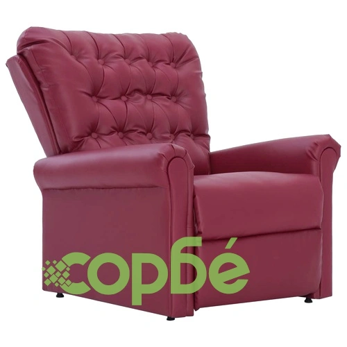 Реклайнер, виненочервен, изкуствена кожа ➤ топ цена ➤ sorbe.bg