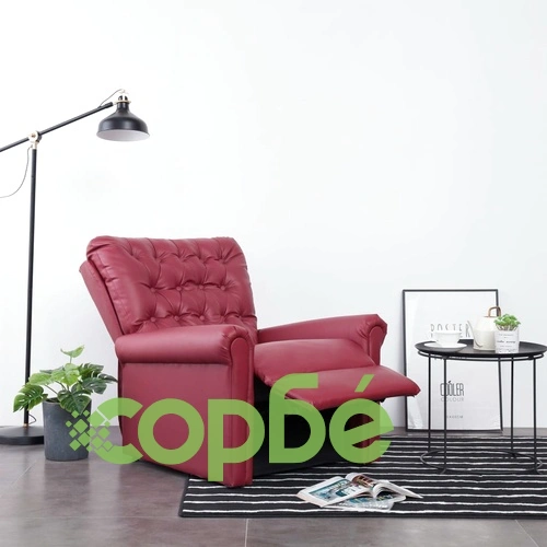 Реклайнер, виненочервен, изкуствена кожа ➤ топ цена ➤ sorbe.bg