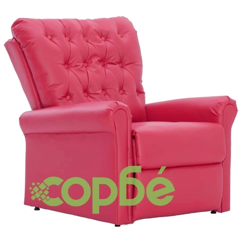 Реклайнер, червен, изкуствена кожа ➤ топ цена ➤ sorbe.bg