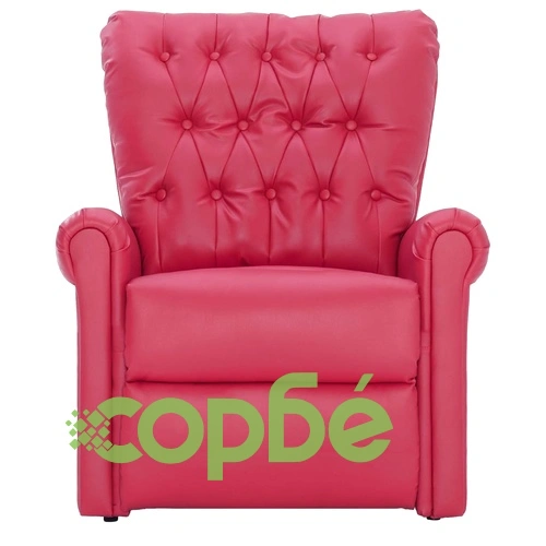 Реклайнер, червен, изкуствена кожа ➤ топ цена ➤ sorbe.bg