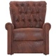 Реклайнер, кафяв, изкуствен велур